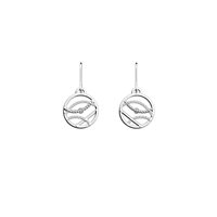 Boucles d'oreilles Les Georgettes Femme Les Précieuses - Ondes in laiton Cubic Zirconia 70427201608000